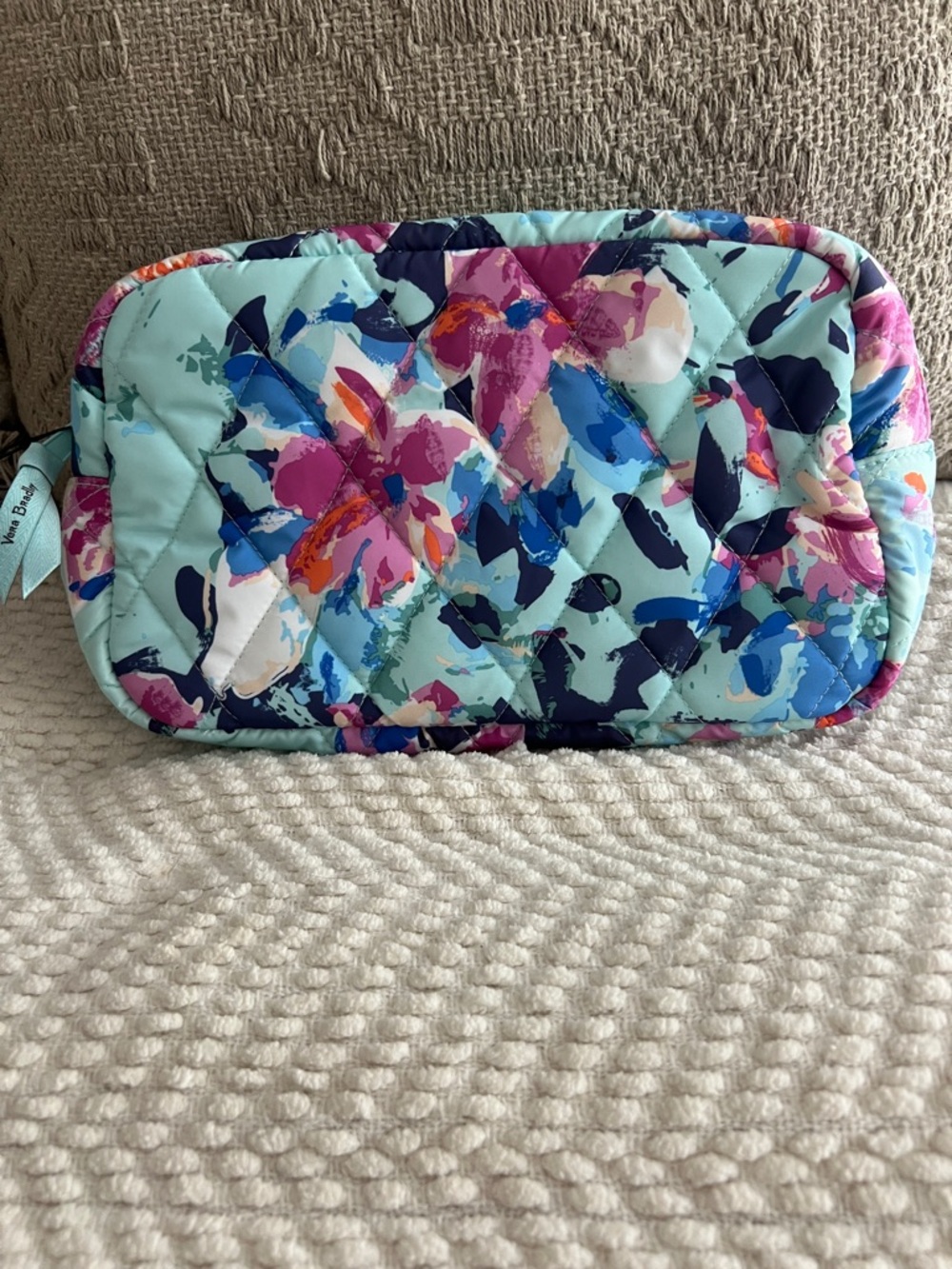 Brand New Vera Bradley Floating Blossoms Ultralight Grand Cosmetic Bag